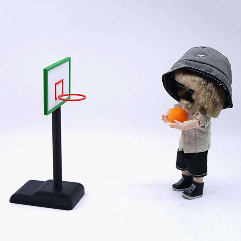 1/12 Doll Basketball Hoop Scene Model Mini Ping Pong Table Funny Doll House Sport Equipment  Gift