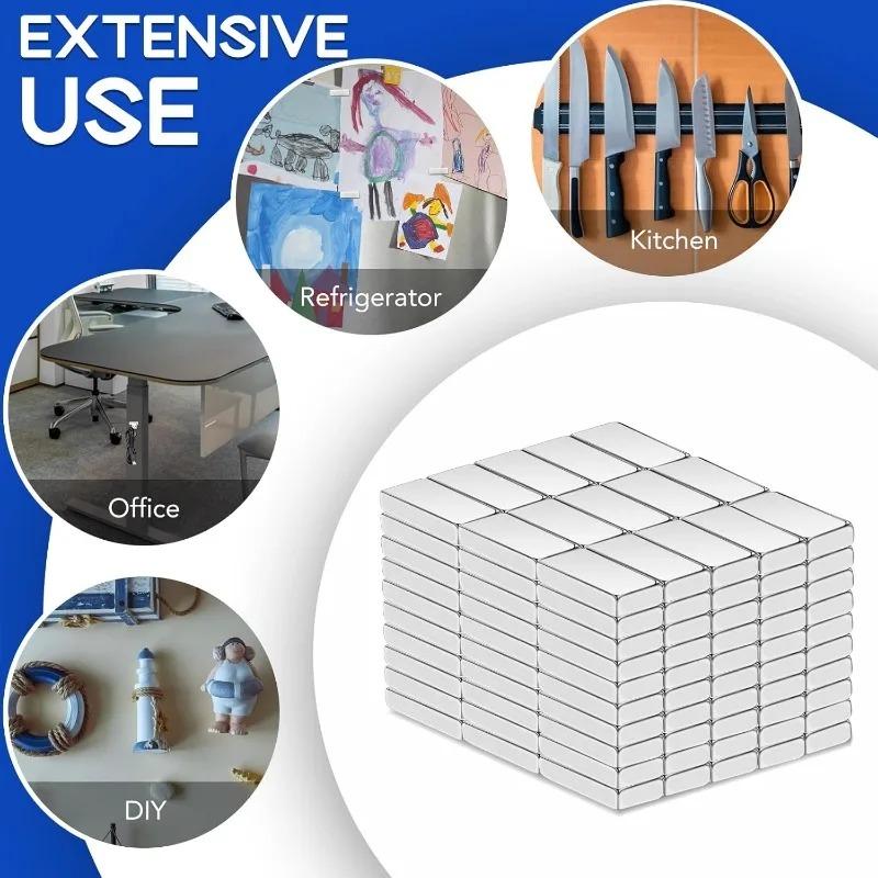 10pcs 20x10x4mm Square Magnets – Heavy-Duty for Storage, Halloween & Christmas Decor