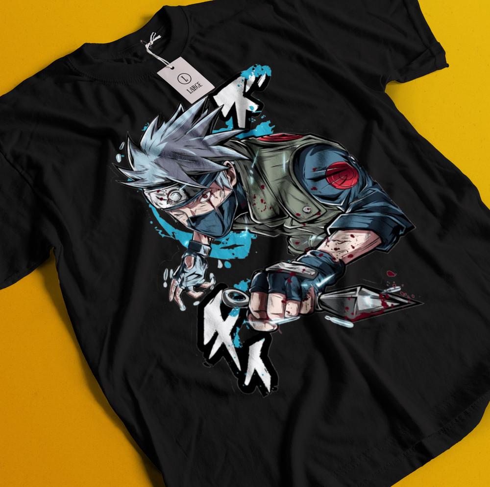 

Kakashi T-Shirt Naruto Tshirt Jiraya Shirt Madara Orochimaru Itachi Uchiha Gaara 3XL