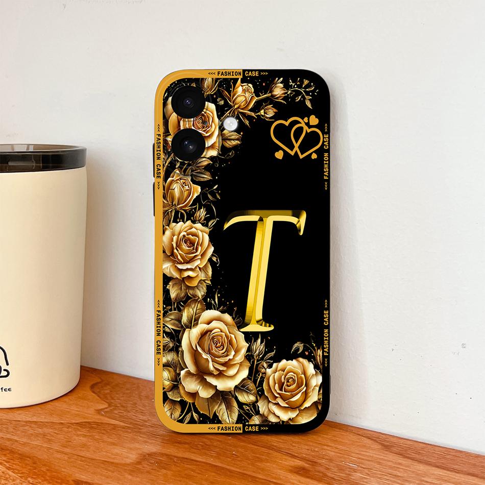 For iPhone 17 Pro Max 17 Air Phone Cover Flower Name Letters High Quality Case For iPhone17 Soft Silicone Shockproof Housing