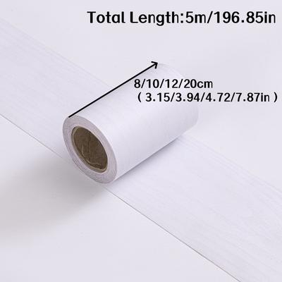 1roll 5m/196.85in Removable Wood Grain Sticker Self-Adhesive Backing- Perfect for Door Frame Edges, Kicks, and Baseboards
