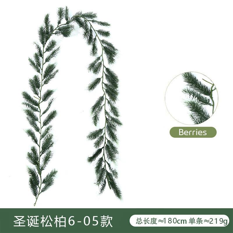 Christmas Rattan 1.8 Meters Pe Cedar Needle Rattan Home Staircase Pendant Christmas Rattan