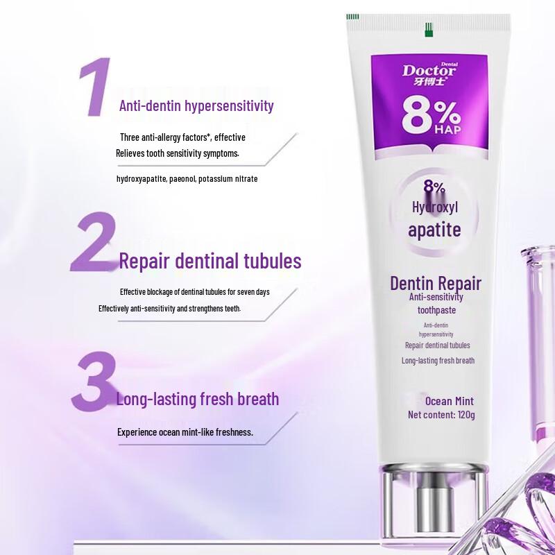 Dr. Dental Smoke Stain Removal & Dentin Repair Toothpaste (2x120g Twin Pack)