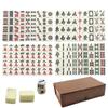 Set Gioco Mahjong Cinese 144 Mini Tessere Bianche Incise Per Riunioni di Famiglia Per Gioco Stile Cinese Tempo Libero in Famiglia