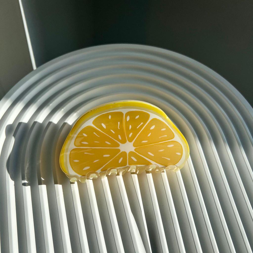 Große hochwertige Acryl-Fruchtklauen-Haarspange für Frauen - Sommerliches frisches Hochsteck-Accessoire