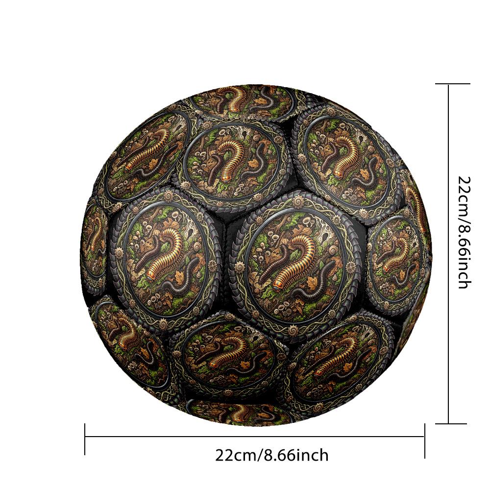 Forest Insect Symphony Round Football Size 5 Adult Ball Suitable for Training Matches and Outdoor Team.