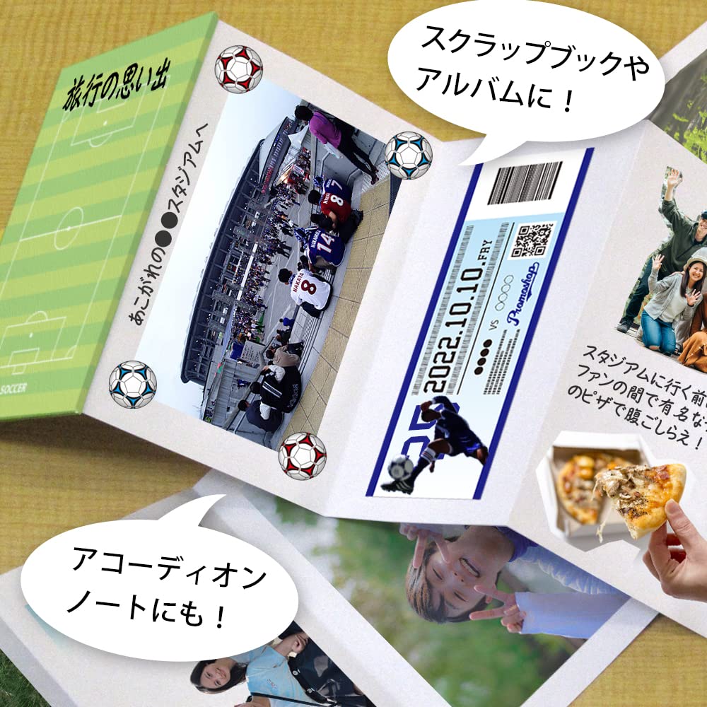 Promo Shop Autograph Book A6 20 Pages Made in Japan (Message Book) Size, Double-Sided, (1 book, Soccer)