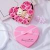 10 Artificial Flowers Valentines Day Gift For Rose Gift Box With Cute Bear Heart Romantic Mothers Day Wedding Home Party Decor