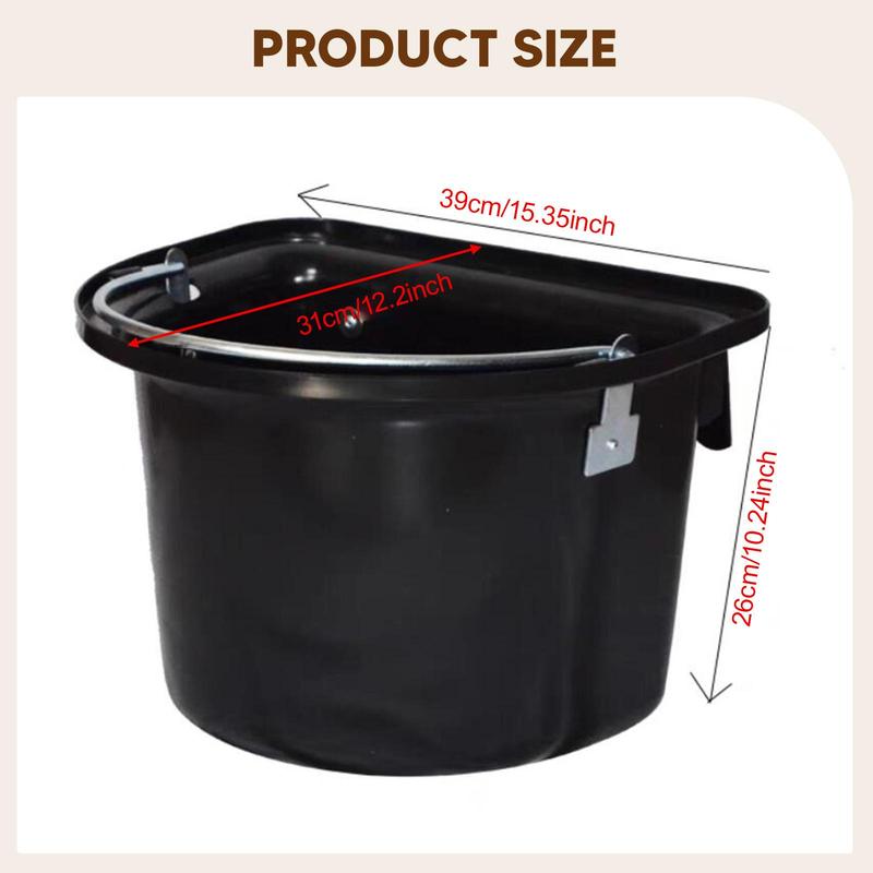 Horse feed Bucket Horse Feeder Hanging,Wear Resistant Water Feeder feed Trough Livestock Feeding Container for Ranch Outside