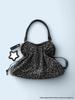 Borsa Tote Leopardata Blu a Pois Coreana - Borsa a Spalla Versatile Retrò