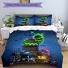 3Pcs Halloween Ghost Adventure Bedding Set Quilt Cover Pillowcase Home Christmas Xmas Halloween Gift 1 Duvet Cover 2 Pillowcase M924601