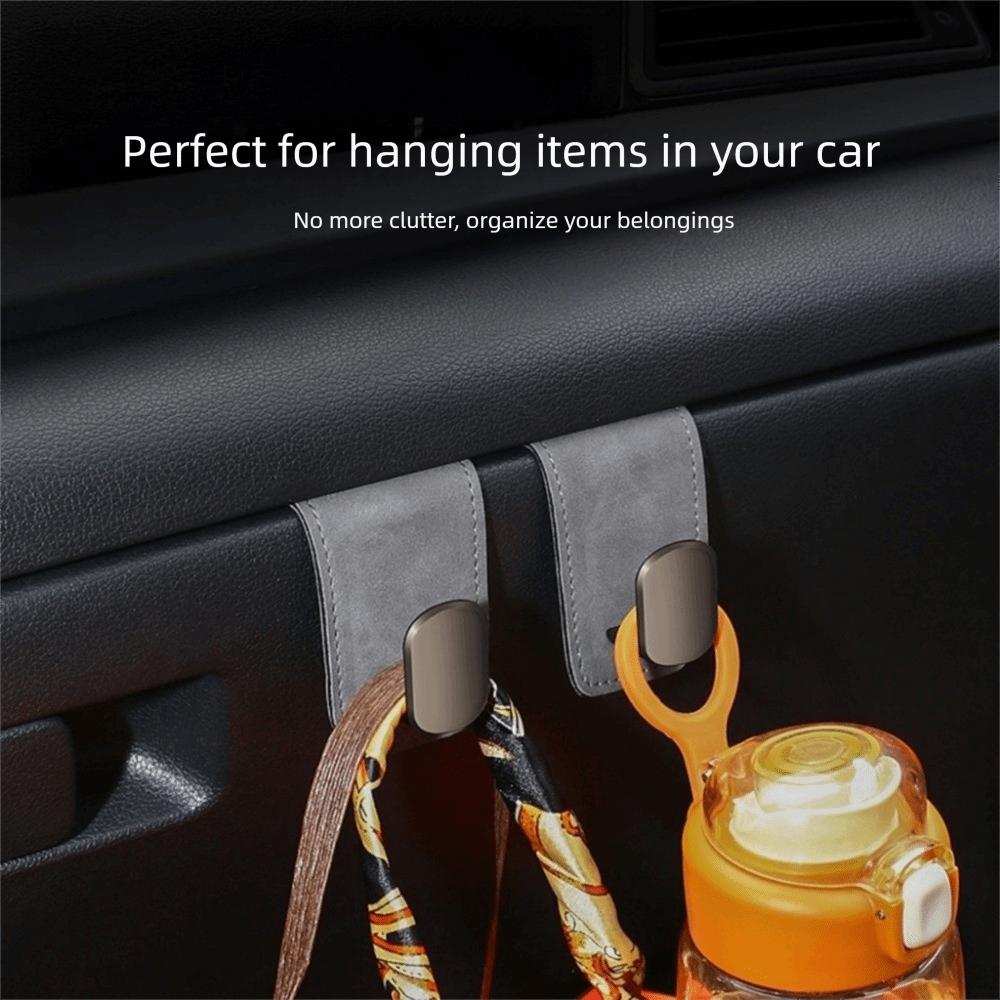 Suede Hanging Bag Hook Metal Car Handbag Holder Universal Car Seat Hook  Co-Pilot Storage Box