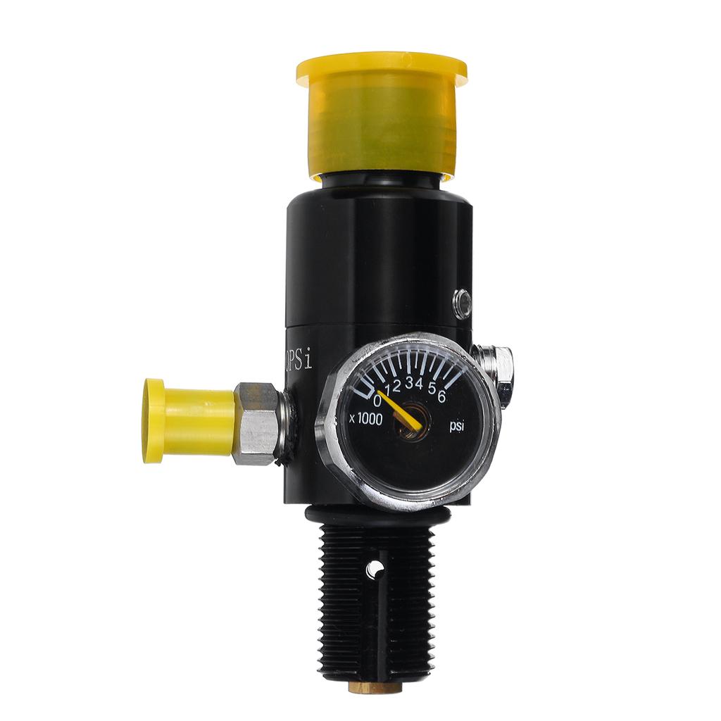 Valvola DIN 4500Psi Adattatore ARA PCP Paintball Tubo dell'aria di riempimento Paintball ARA stazione di riempimento per serbatoio HPA/PCP serbatoio d'aria con manometro ad alta pressione, M18 × 1,5