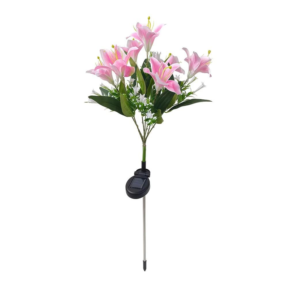 7 Heads Solar Flowers Garden Lights Waterproof LED Lights LED Outdoor Flower Decor Solar Powered Ground Spike Pathway Lighting