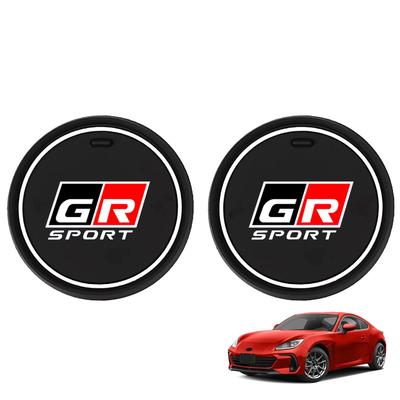GR Toyota Exclusive Non-Slip Coaster Drink Mat Interior Rubber Mat Dustproof Anti-Slip Stylish (GR) [Used]