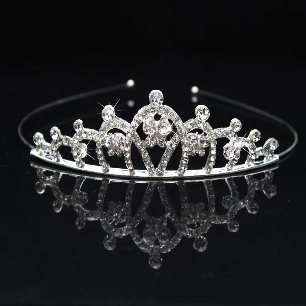Children'S Crown Headgear Adult Headband Dance Stage Performance Rhinestones Crystal For Girls And Baby Hosts