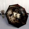Yin Yang Lions: A Symbolic Fusion of Strength and HarmonyUmbrella, Portable 3-Fold Compact Umbrella for Men & Women Gift