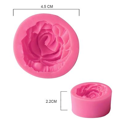 1Pc Rose Flower Silicone Mold Cake Decor Sugarcraft & Chocolate Soap Clay Mold
