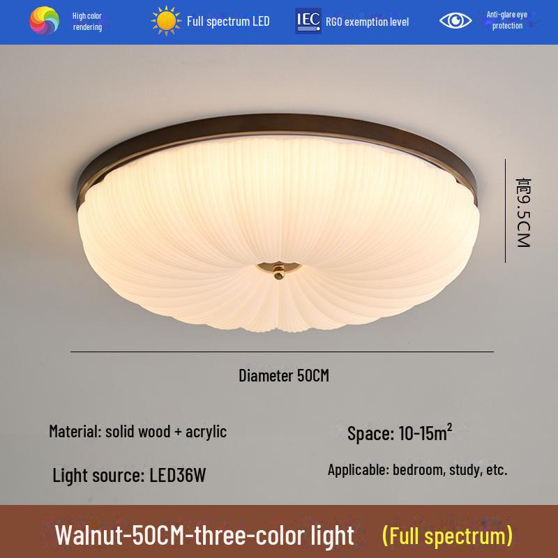 Retro-Deckenleuchte im japanischen Stil mit vollem Spektrum für Schlafzimmer & Arbeitszimmer