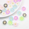 Crystal Glass Transparent Hand-painted Oil Dripping Flower Beads for DIY