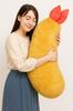 Huge Shrimp Tempura & Fried Shrimp Big Plush Toy, Approx. 30.2 inches (78 cm), Fluffy, Oversized, Impressive, and Impactful (Fried Shrimp)