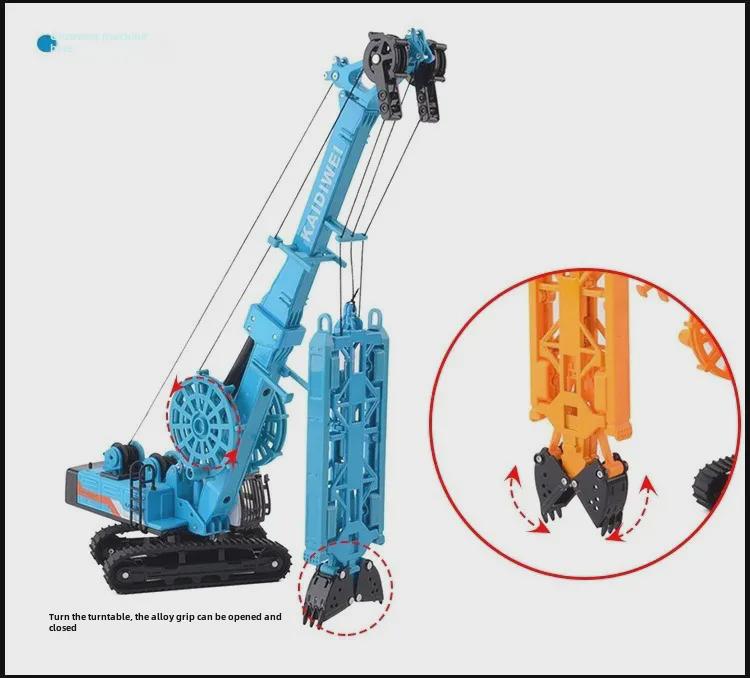 Genuine KDW 1:64 Alloy Slotting Machine Pile Driver Model Subway Engineering Toy with Free Shipping
