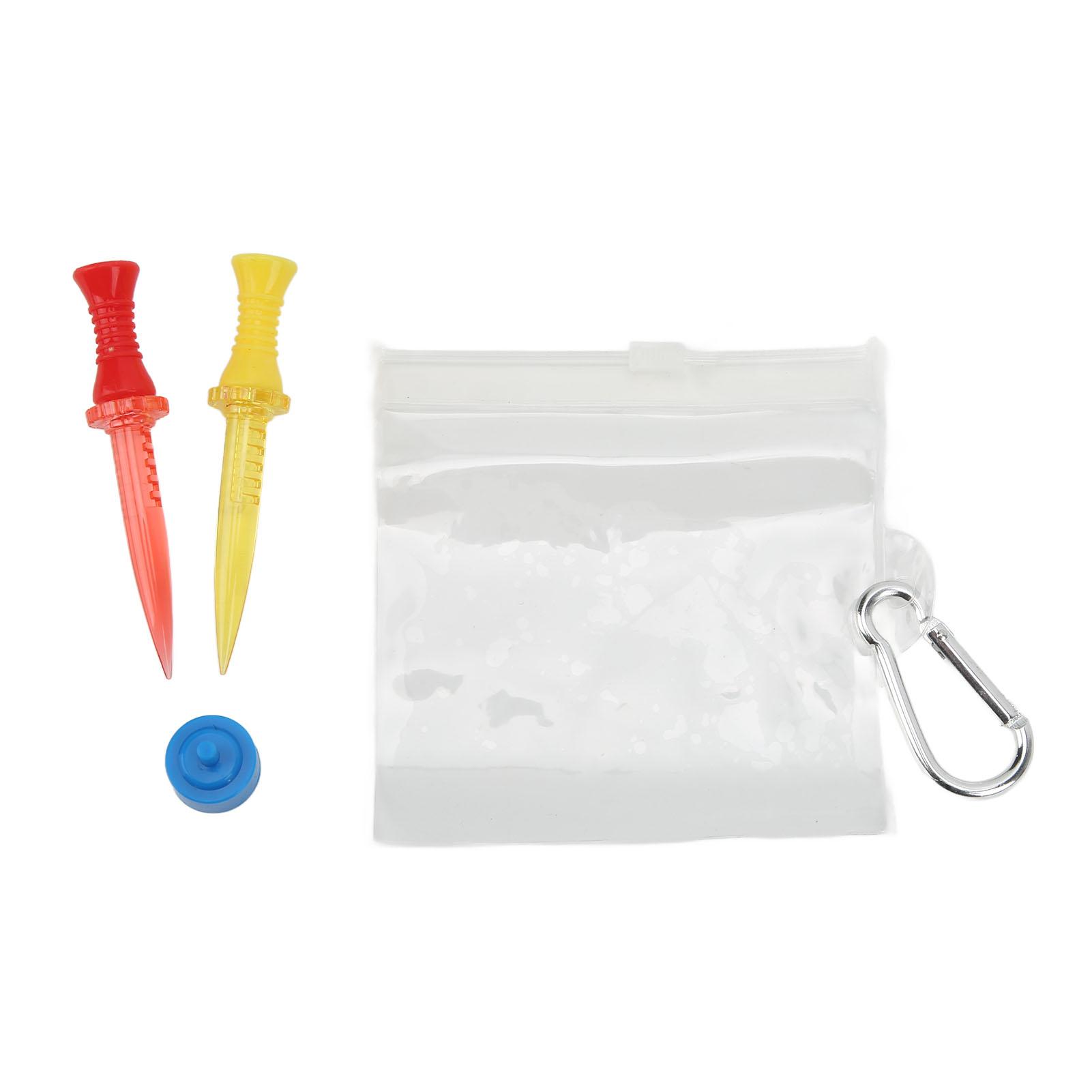 Golf Tee Plastic Magnetic Golf Tee Holder Adjustable Height with Spirit Level for Driving Range Practice Mat