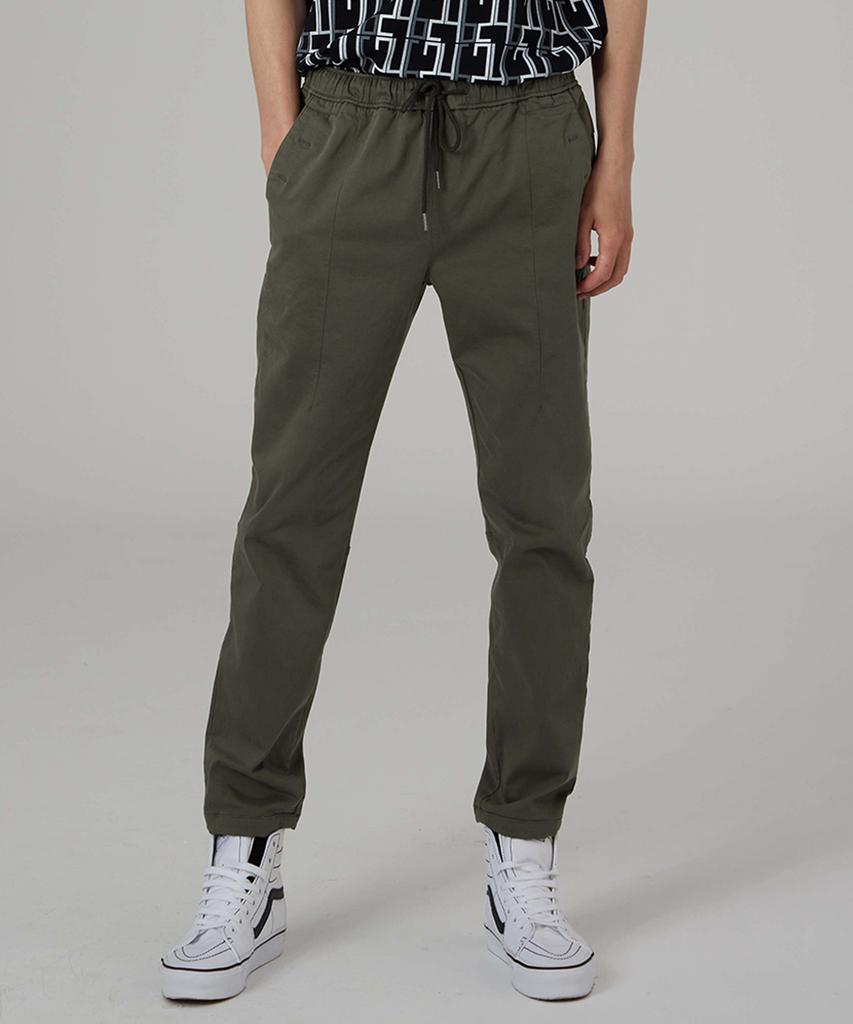 Mejong246 Men Basic Slim Fit Pants Khaki