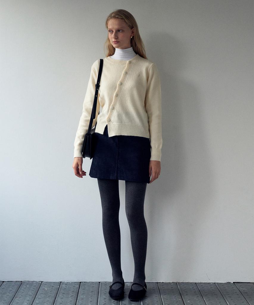 LOEIL Corduroy Short Skirt - Navy