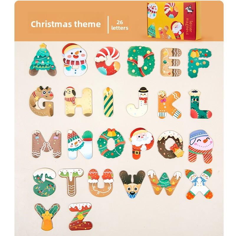 

Children Christmas Animal Dinosaur Traffic Theme Magnetic Sticker Toy For Early Development Christmas