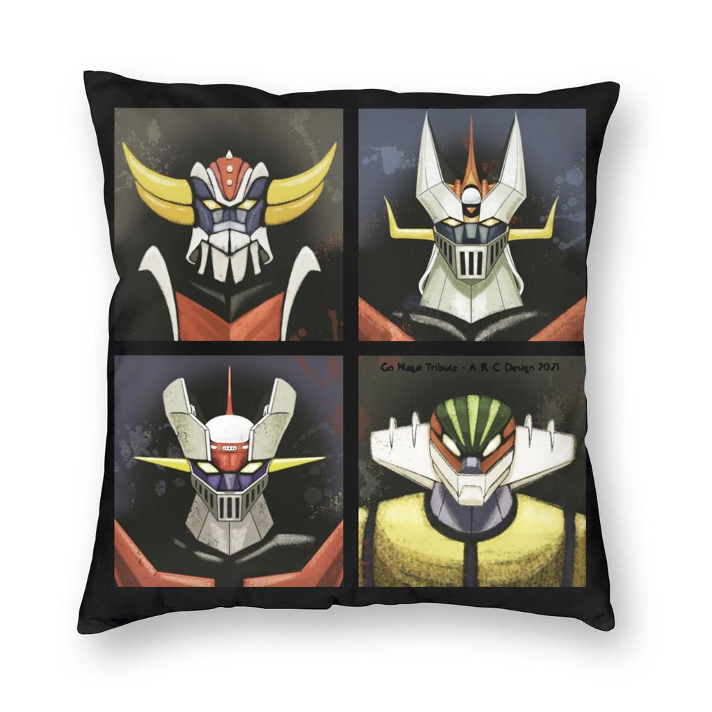 Ufo Robot Grendizer Pillowcase Printed Polyester Cushion Cover Decorations Throw Pillow Case Cover Bedroom Square 40*40Cm