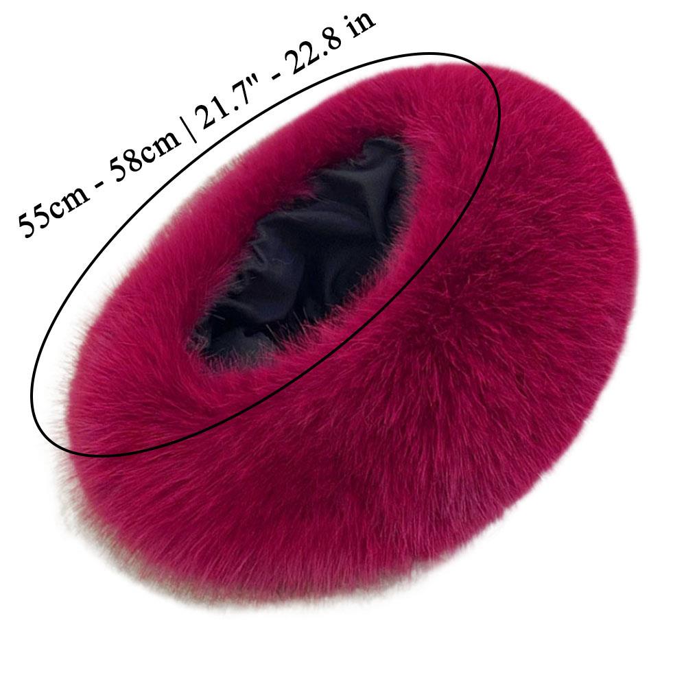 Winter Warm Faux Fur Bucket Hat for Women Fluffy Soft Thicken Plush Fisherman Hats Coldproof Windproof Skiing Fashion Panama Cap