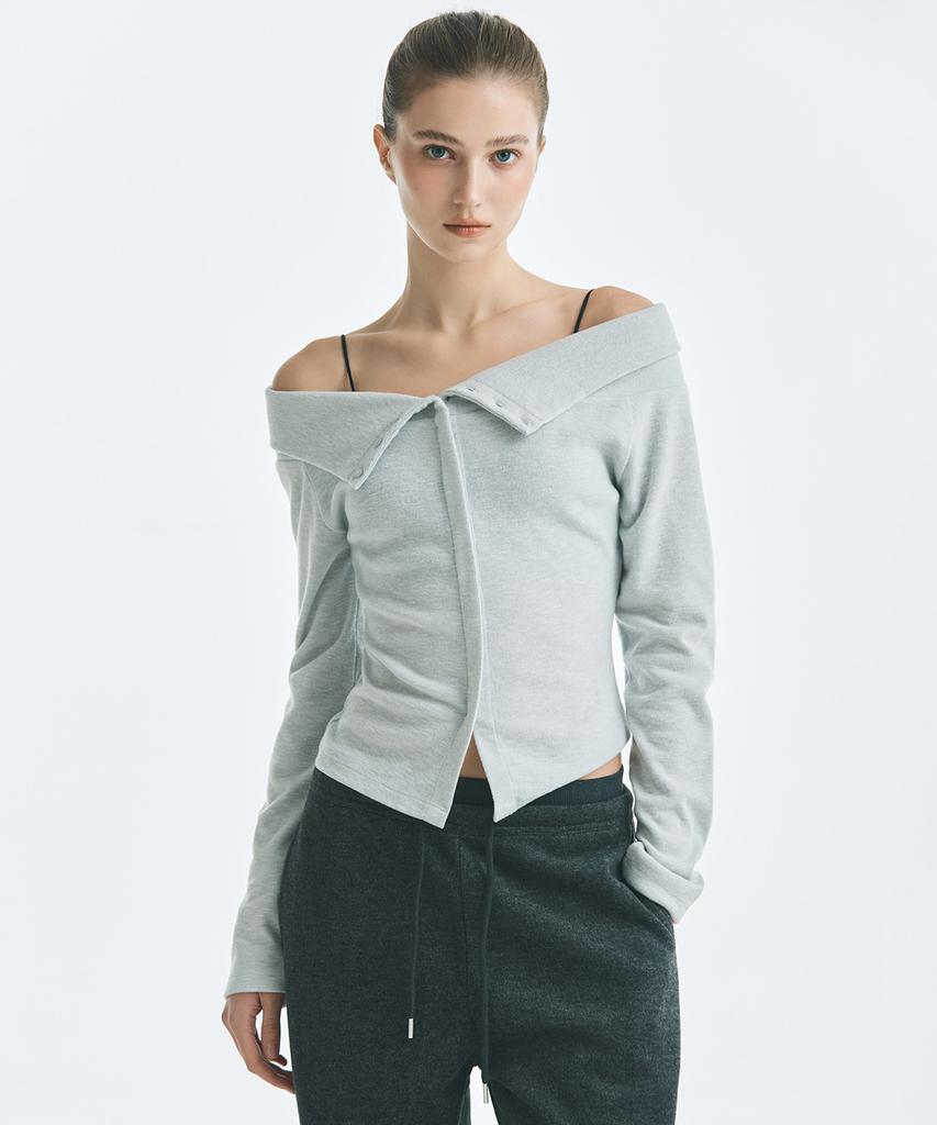 MIXXO Off-Shoulder Long Sleeve T-Shirt_Miwlwg129A