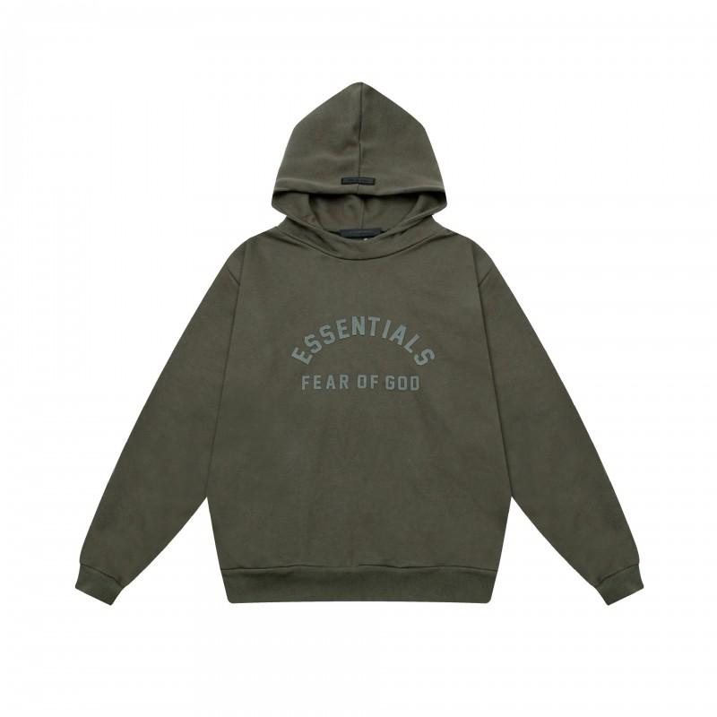 Unisex FOG Icon Double-Line Hoodie Cotton Warm Fleece Lined Crewneck Sweatshirt Winter Streetwear