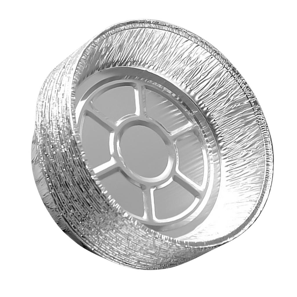 50 Stück 9 Zoll Einweg-Aluminiumfolien-Teller Runde Zinnfolien-Kuchenformen für Heißluftfritteusen Backen Kochen Lagerung Braten