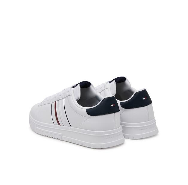 Men's Sneakers Tommy Hilfiger Modern Cupsole Stripes Lth Fm0fm05406 White