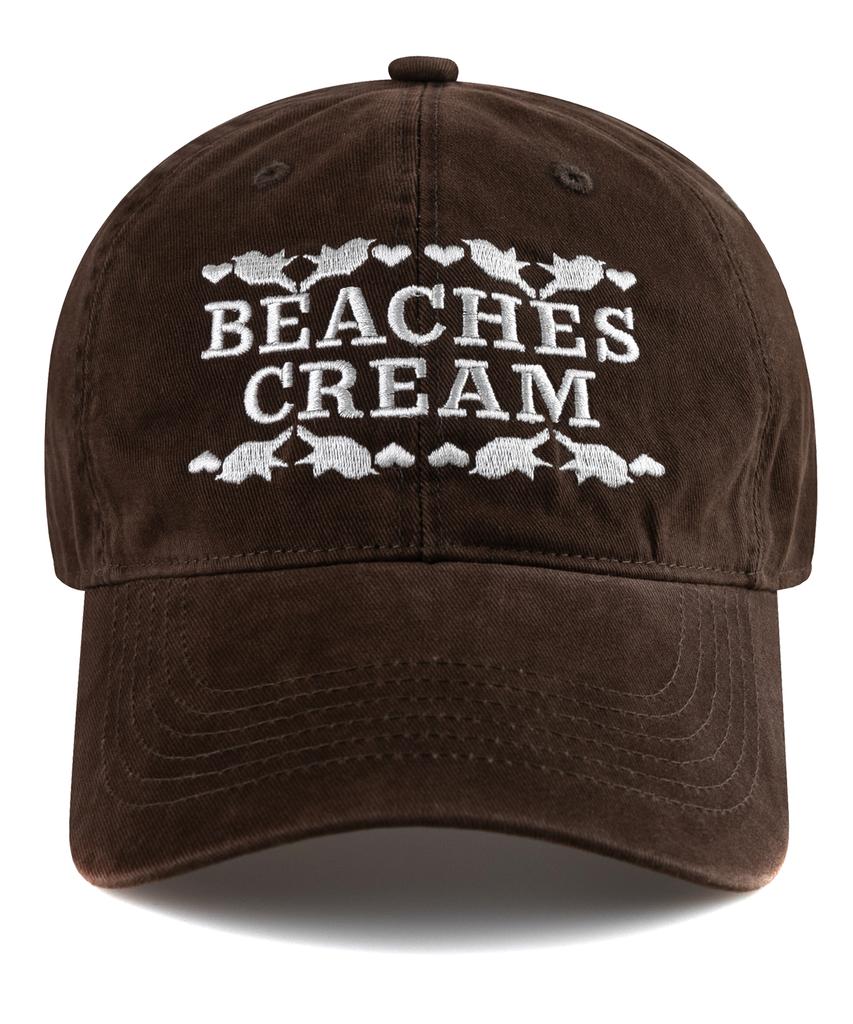 Bichiseuaenkeulim Love Piece Cation Ball Cap-Brown