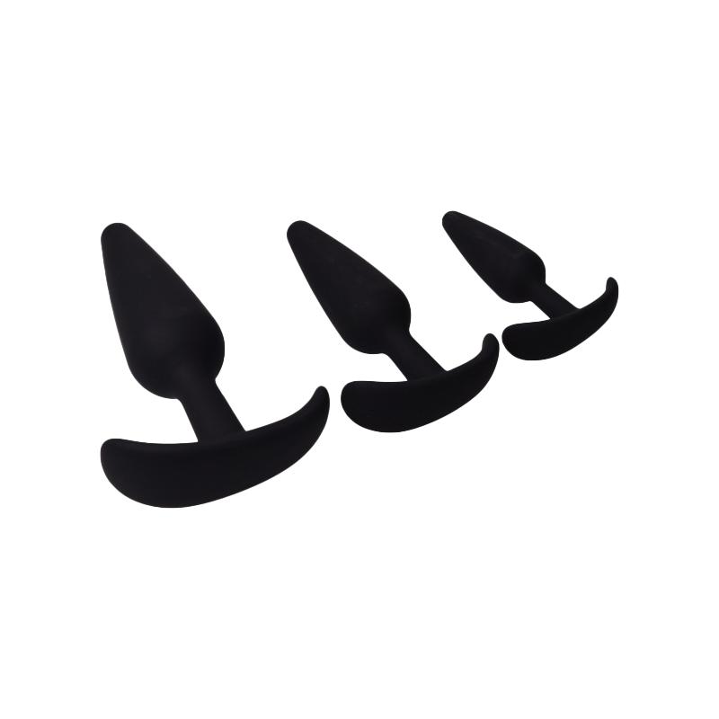 Prostate Massager 3 Different Size Silicone Plugs Anal Butt Plug Anal Dilation Trainer Adult Games Sex Toys For Men Women SM