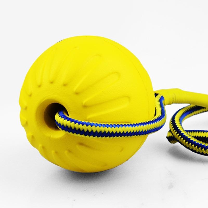 Interaktiver Hundekauball mit Seil Langlebig Bissfest Schwimmendes Haustierspielzeug Für Alle Hunderassen