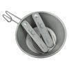 WINNERWELL Titanium Folding Fork & Spoon Set, Lightweight, for Camping, Outdoor Touring, Backpacking, and Bushcraft [Official Japanese Product]