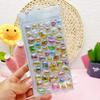 Cartoon 3D Relief Water Drop Stickers Cute and Fun Animals Rabbit Panda Stickers Diy Diary Stationery Stickers