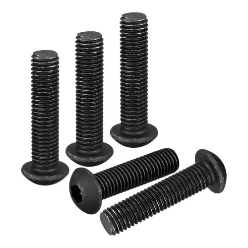 DTGN M10-1.5x40mm Button Head Cap Bolts, 20-Pack, Carbon Steel Black Oxide, Hex Drive Fasteners for Road Bikes, Mountain Bikes, Cars, and Motorcycles