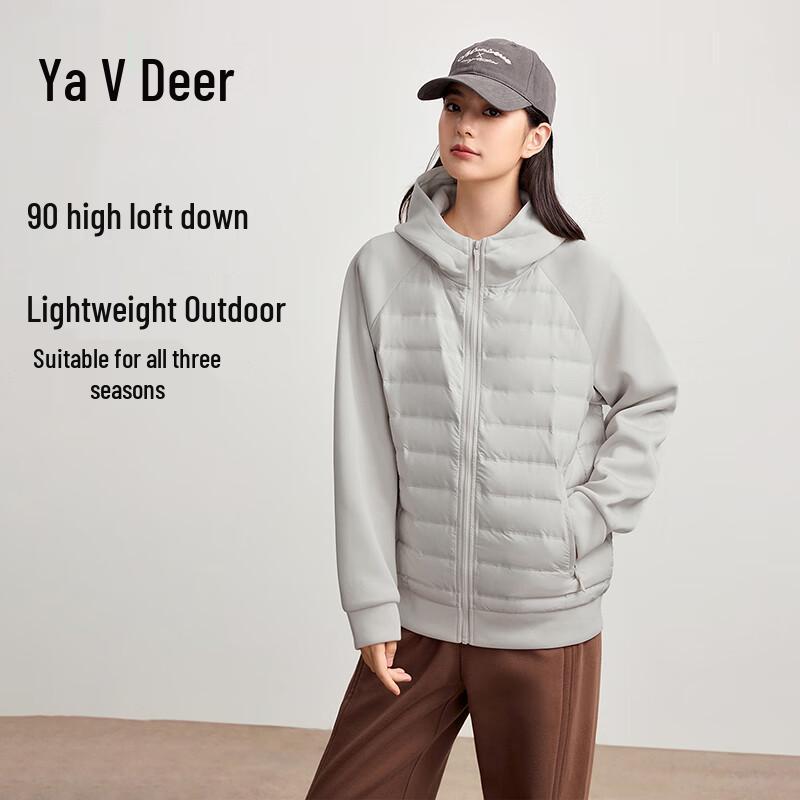 

Куртка пуховая Yalu с капюшоном, легкая, 90% утиный пух (Осень 2025 г.) 4XL