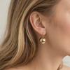 1 Pair Ball Dangle Earrings for Women, Metal Round Ball Drop Earrings, Sliver Gold Plated Jewelry Gifts