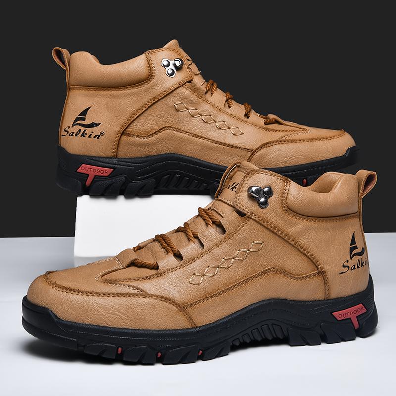 TUINANLE Handmade Leather Men Boots Outdoor Design Sneakers Man Breathable Casual Shoes Men Ankle Boots Fall Plus Size