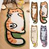 Plush Cat Rug Cute Cartoon Kitten Floor Mat Anti-Slip Soft Bedside Rug for Bedroom Living Room Playroom Kids Room Decor