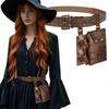 2/3/4 Stück Vintage Mittelalter Leder Anhänger Fantasy Gerissener Hexenhut Bauchtasche Gürtel Dekorationen