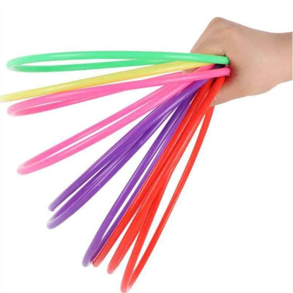 Plastic Rings Rainbow Ice Cream Toss Game Cone Target Throwing Speed Interactive Toy Rainbow Tower Carnival Game Sensory Play