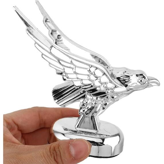 Unique 3D Eagle Hood Ornament Metal Car Hood Sticker Truck Decor Easy to Install Enhance Style