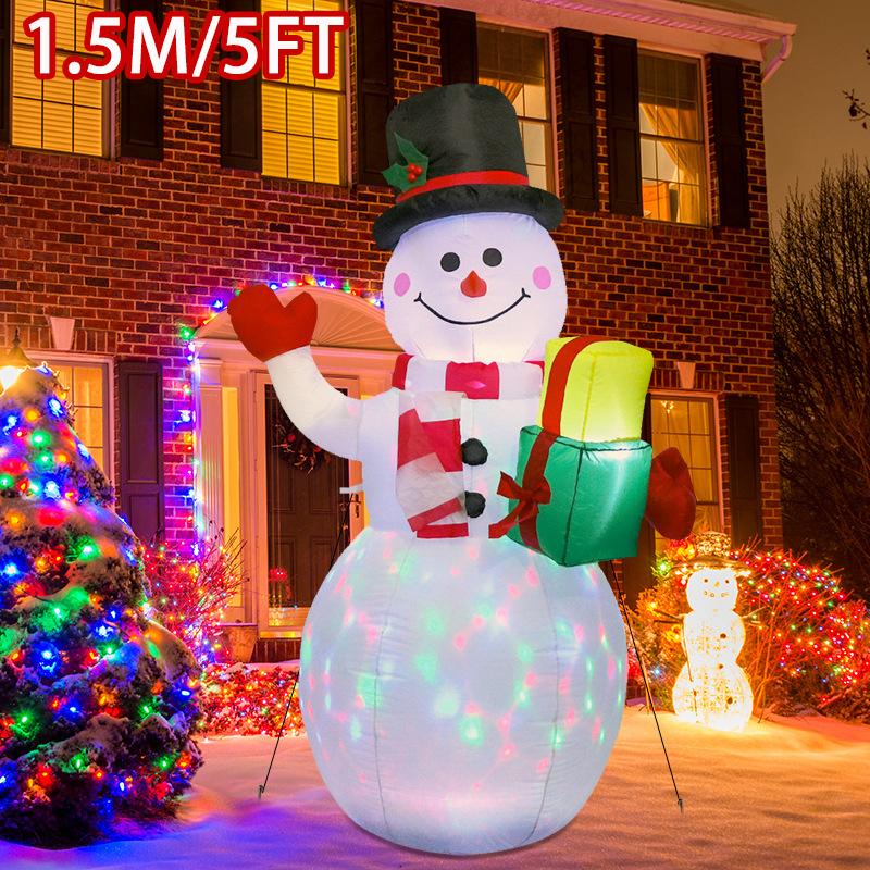 Christmas Snowman Inflatable Outdoor Decoration, for Party Indoor, Outdoor, Garden Winter Decor,Party & Holiday DIY Decorations